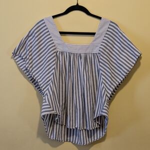 Madewell Stripes Breezy Summer Butterfly Top | Women's M